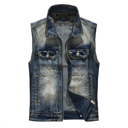 NEW-DSQ2 24ss zipper Denim Vest coat