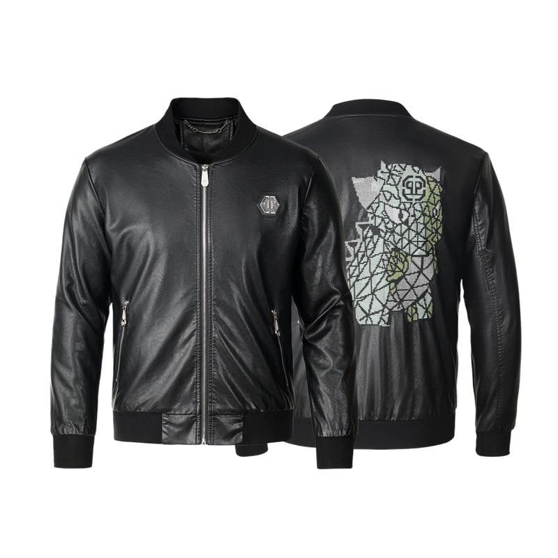 New-PHILIPP 6984 Padded leather jacket