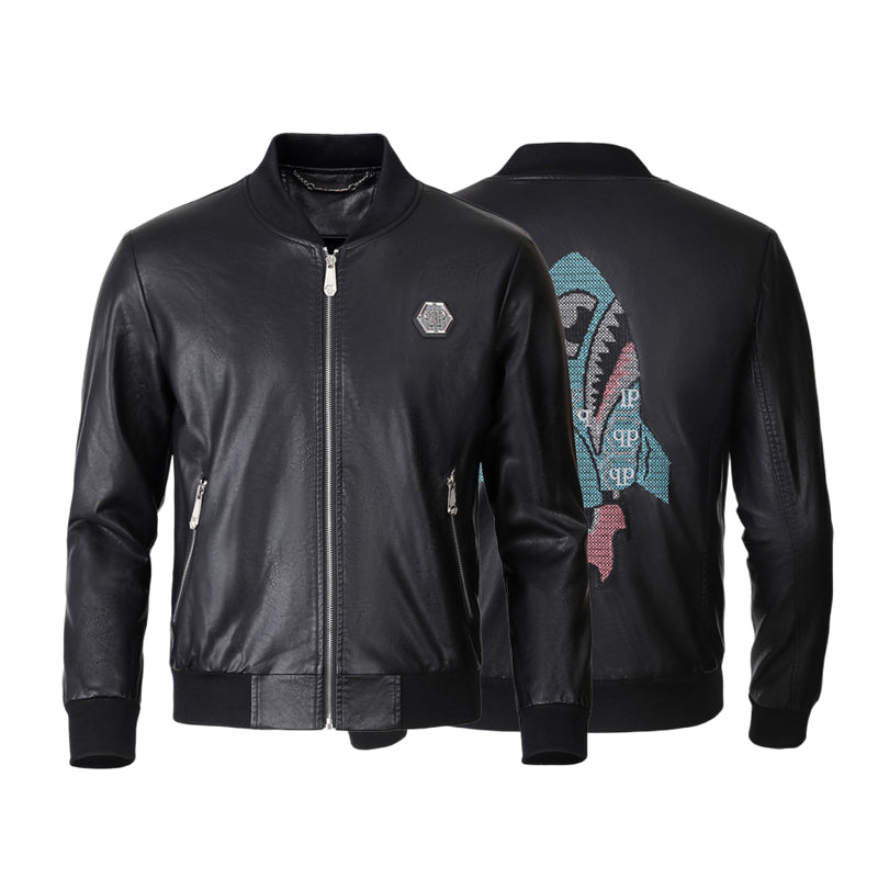 New-PHILIPP 6976 Padded leather jacket