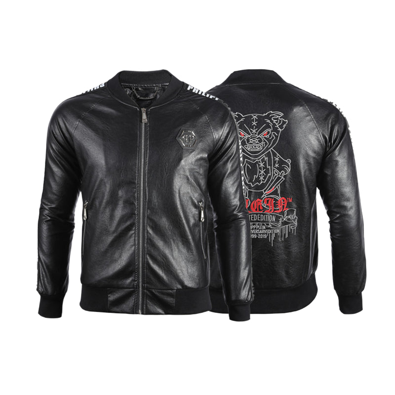 New-PHILIPP 6958 Padded leather jacket