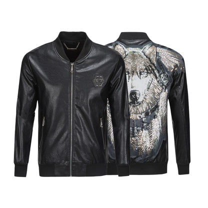 New-PHILIPP 6973 Padded leather jacket