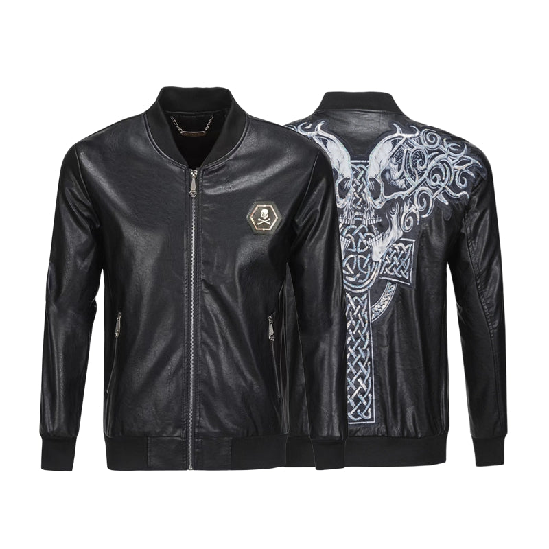 New-PHILIPP 6972 Padded leather jacket