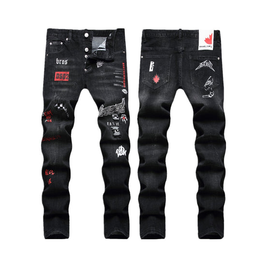 NEW-DSQ2 hot diamond embroidery Jeans