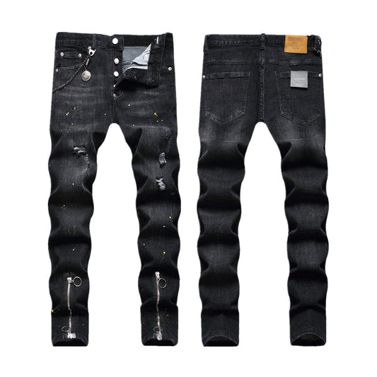 NEW-DSQ2 Foot zipper Jeans