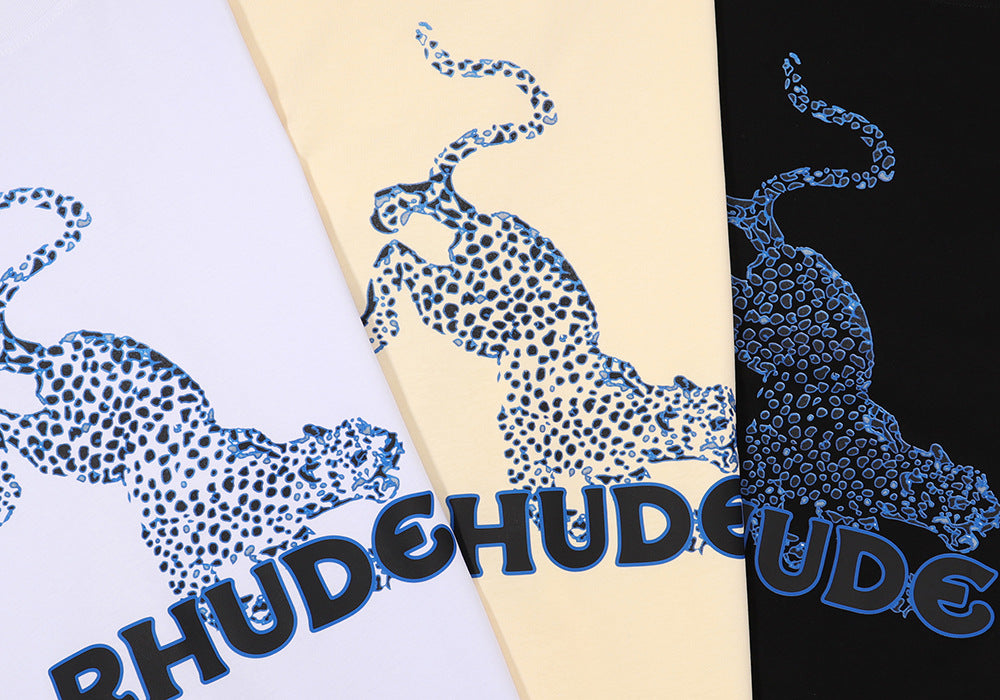 New-RHUDE leopard print T-shirt