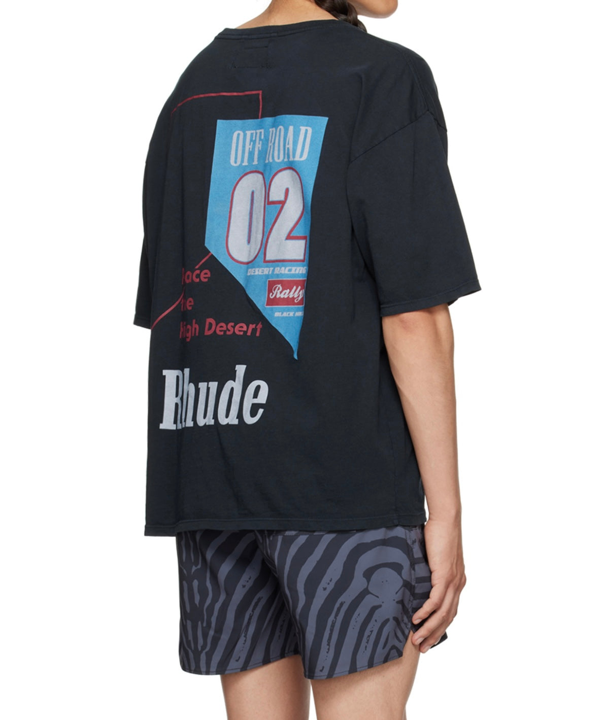 New-RHUDE Retro logo print T-shirt