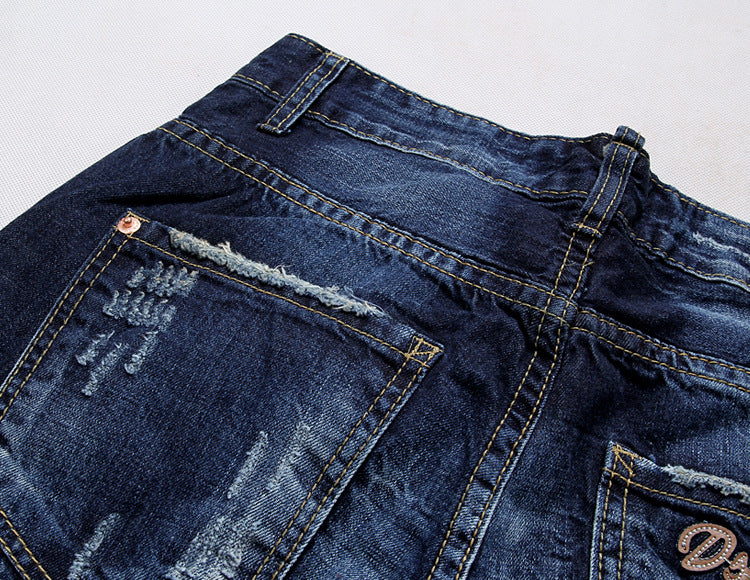 NEW-DSQ2 24ss Hole Blue Jeans