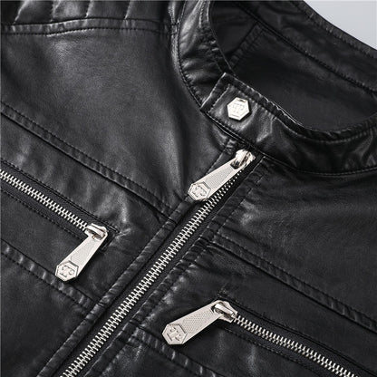 New-PHILIPP 6981 Padded leather jacket