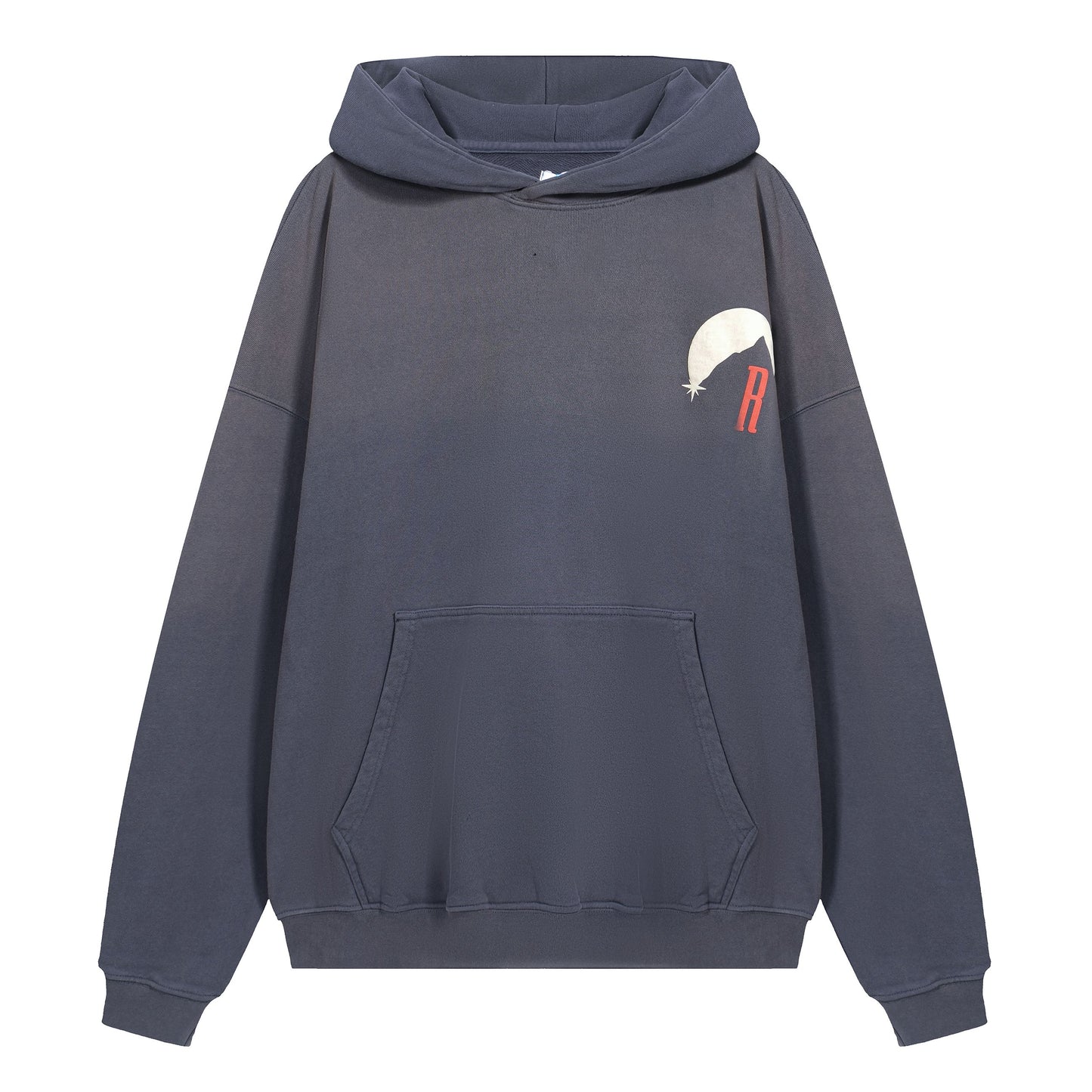 New-RHUDE Sunset print distressed hoodie