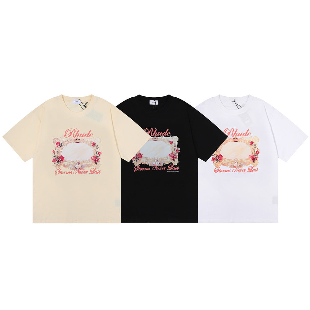 New-RHUDE Rose print T-shirt