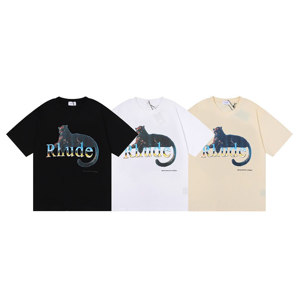 New-RHUDE Leopard Prints T-shirt