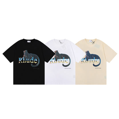 New-RHUDE Leopard Prints T-shirt