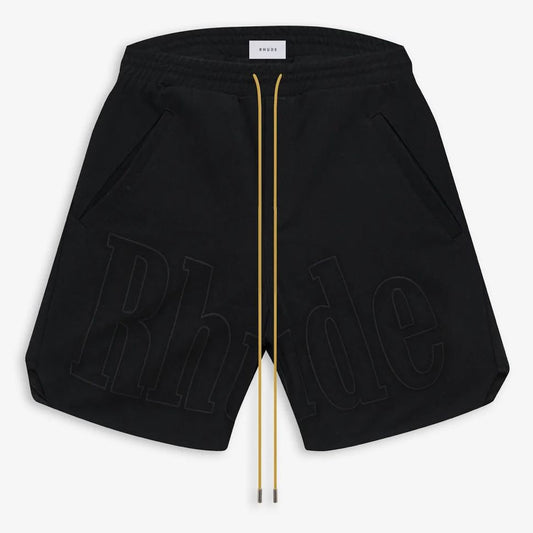 New-RHUDE Summer lettering logo embroidered shorts