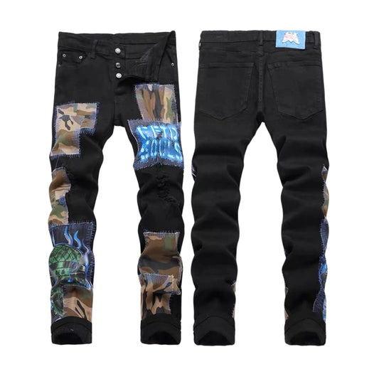 New-PHILIPP Patch jeans