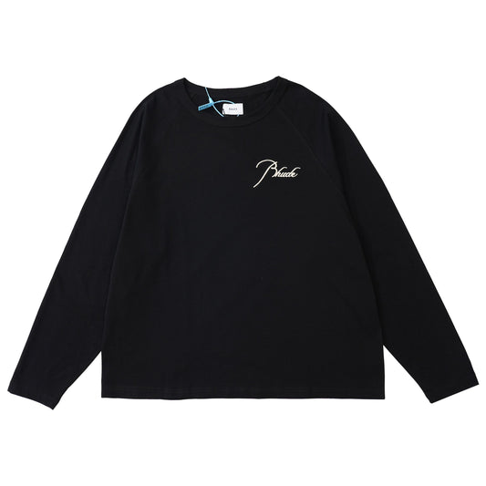 New-RHUDE Embroidered vintage long-sleeved T-shirt