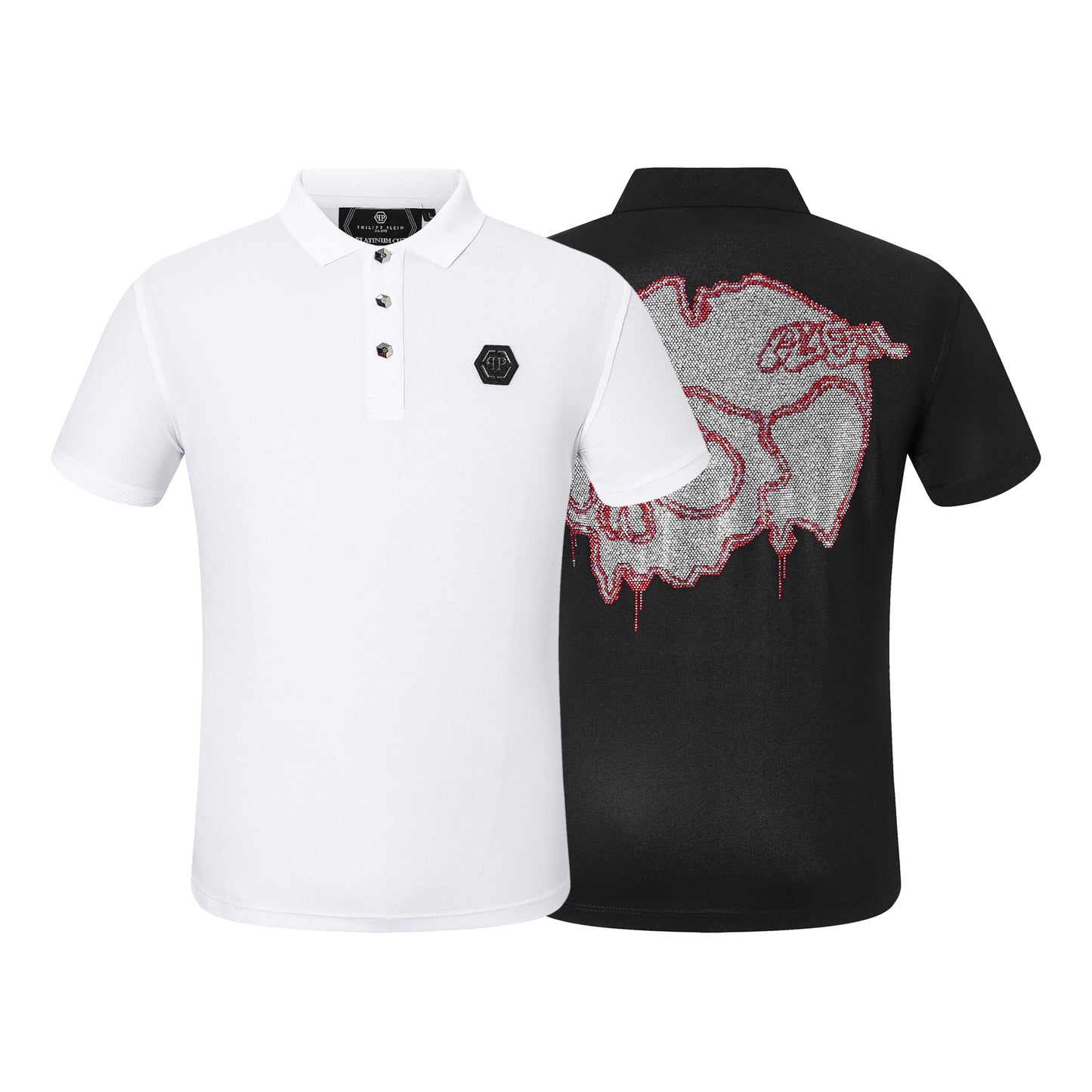 New-PHILIPP skull Diamond Polo