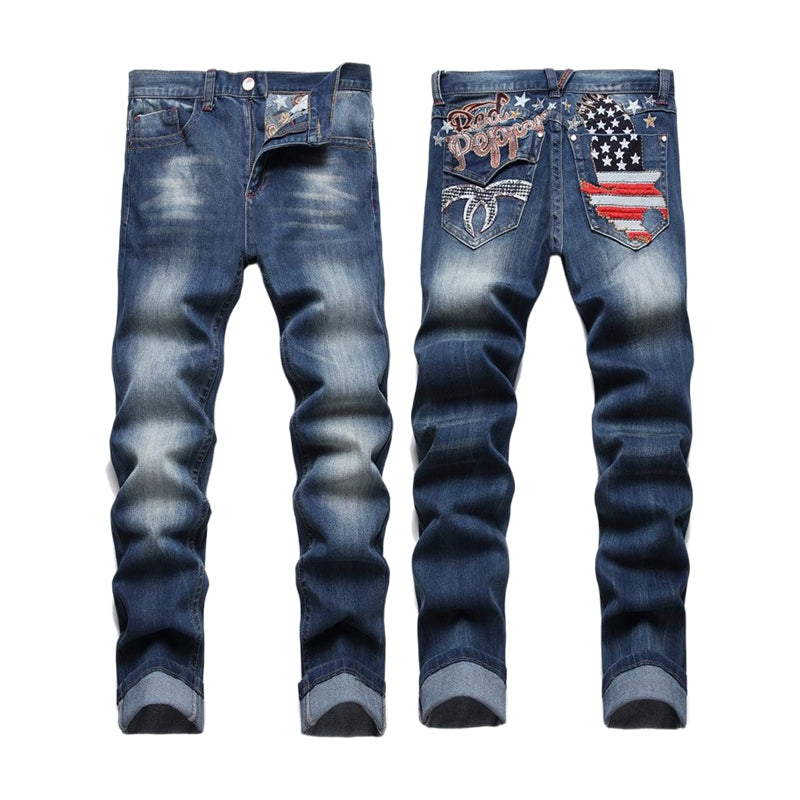 New-PHILIPP Flag Jeans