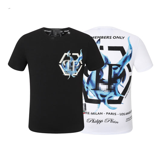 New-PHILIPP Letter Diamond T-shirt