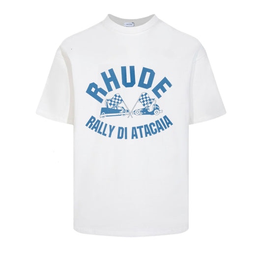 New-RHUDE Rally flag slogan printing T-shirt