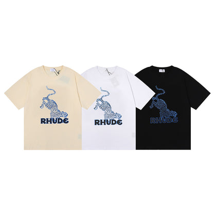 New-RHUDE leopard print T-shirt