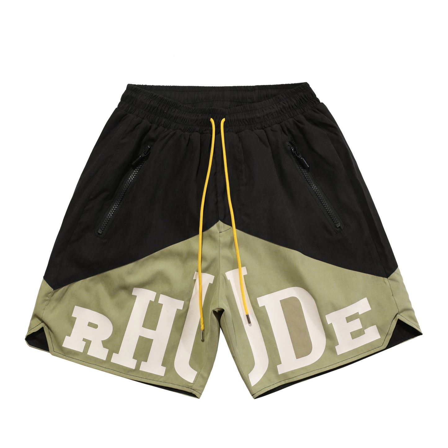 New-RHUDE Two-tone lettering print shorts