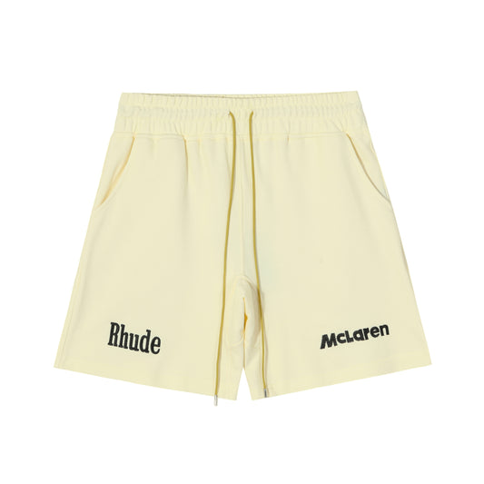 New-RHUDE Joint logo embroidered drawstring shorts