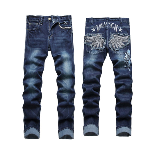 New-PHILIPP embroidered jeans