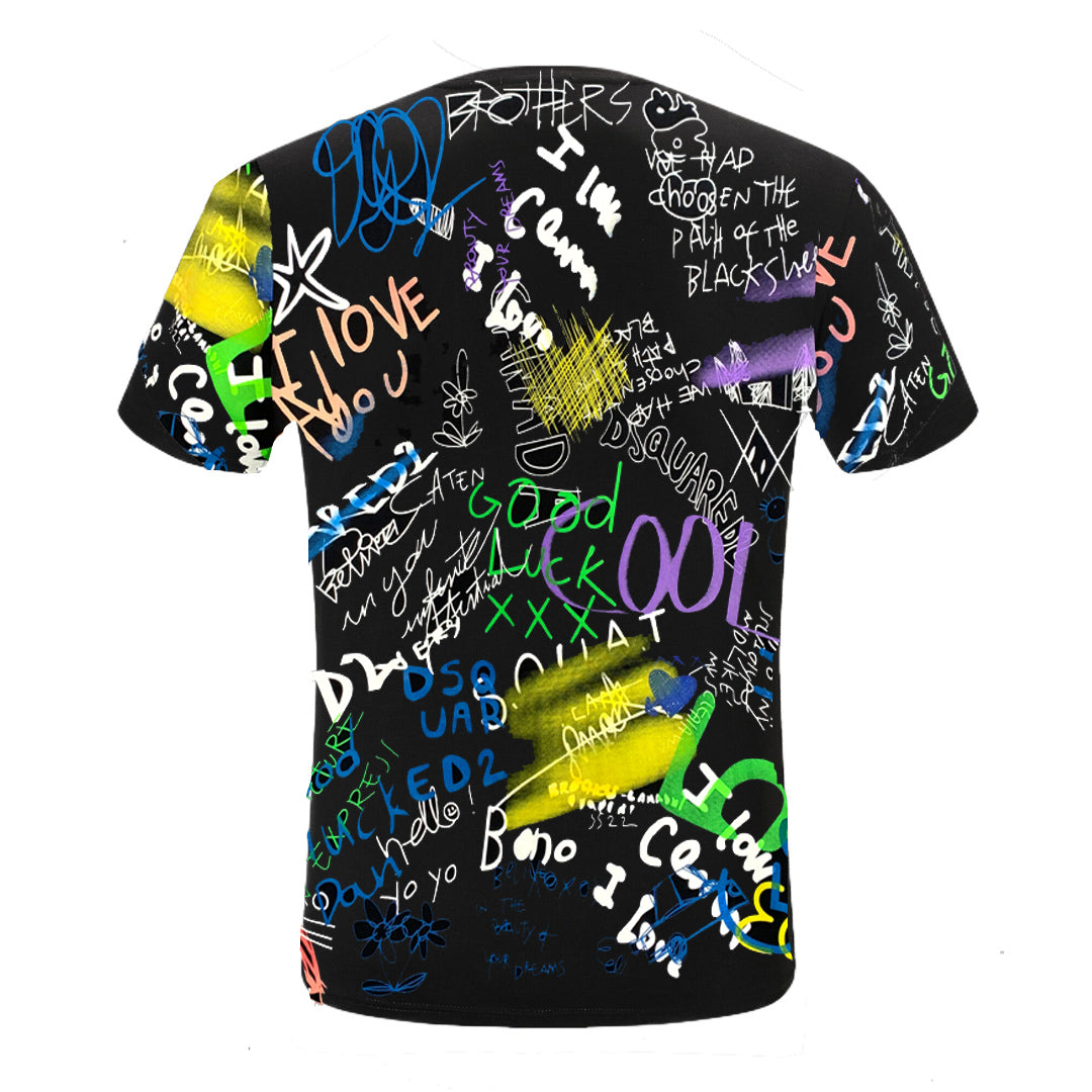 NEW-D2 2024SS Graffiti T-shirt