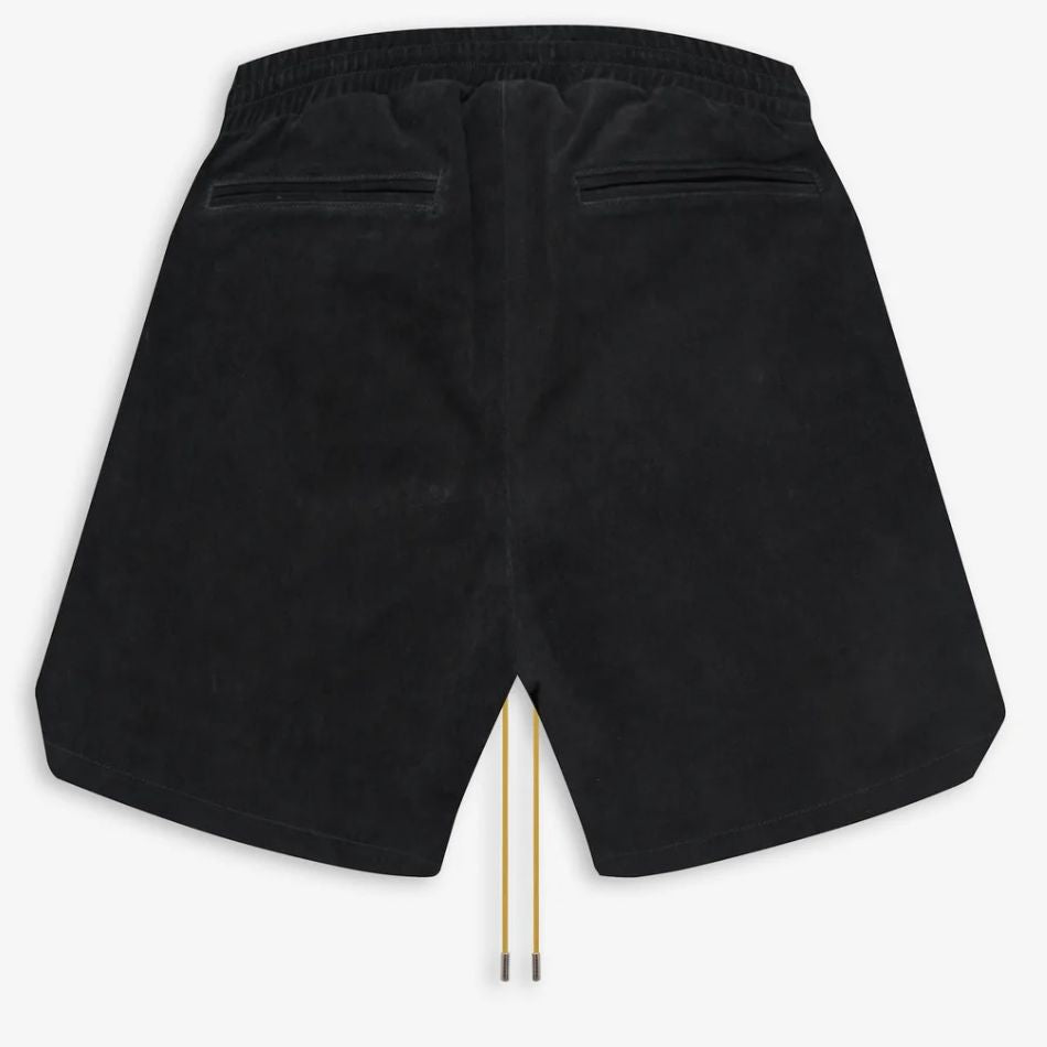 New-RHUDE Embroidered logo velvet vintage shorts