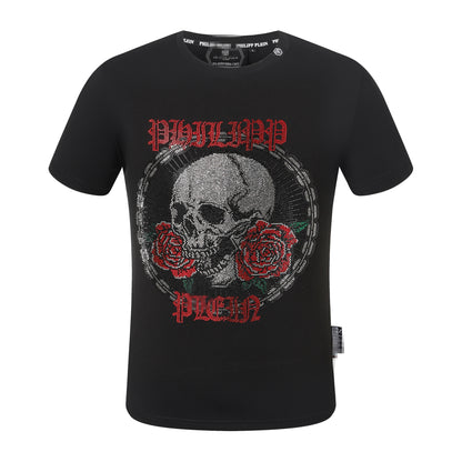 New-PHILIPP Skull Rose Diamond T-shirt