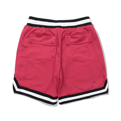 New-RHUDE Mesh printed webbing panel sports shorts