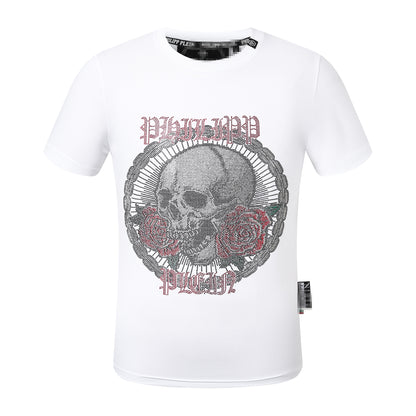 New-PHILIPP Skull Rose Diamond T-shirt