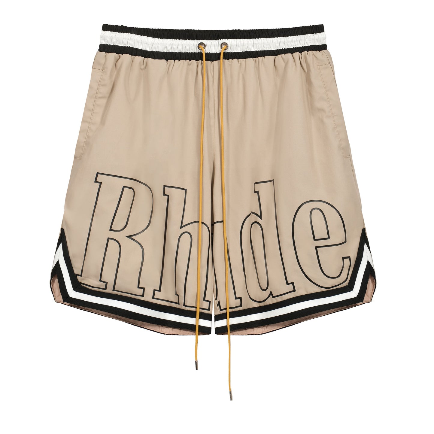 New-RHUDE Printed paneled drawstring shorts