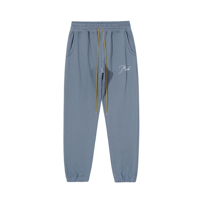 New-RHUDE Retro drawstring long terry sweatpants