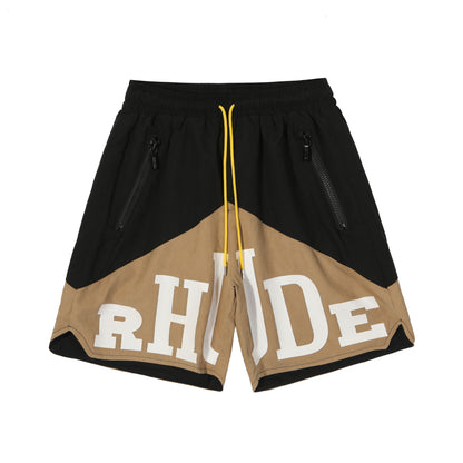 New-RHUDE Two-tone lettering print shorts