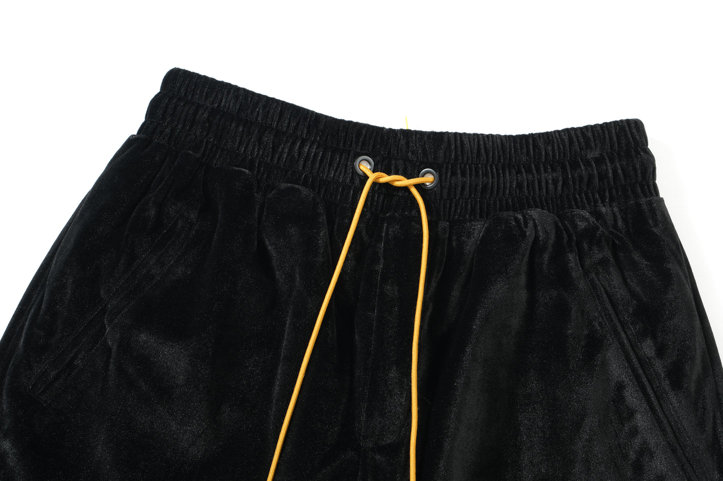 New-RHUDE Embroidered logo velvet vintage shorts