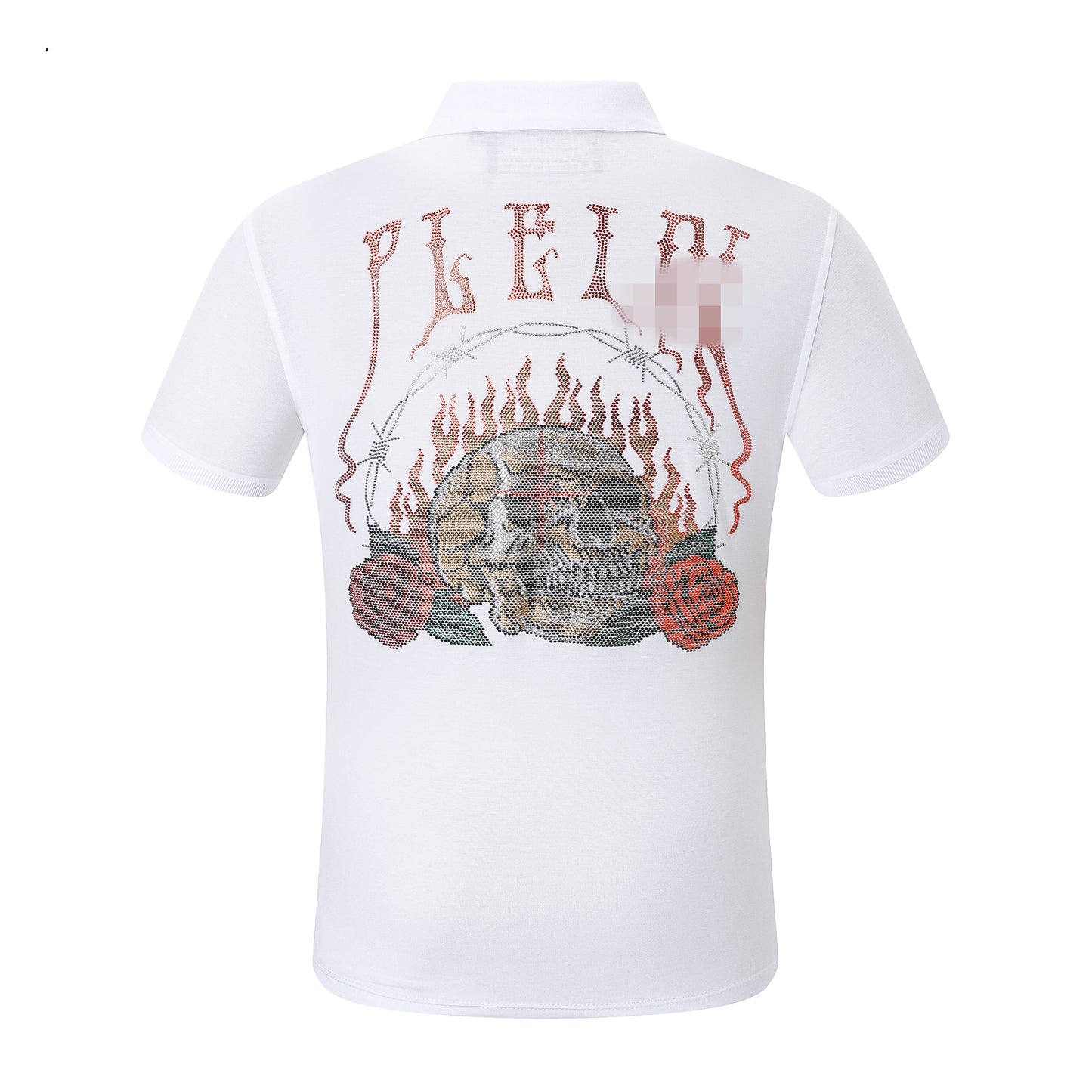 New-PHILIPP Skull Rose Diamond Polo