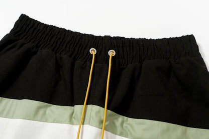 New-RHUDE logo paneled drawstring shorts