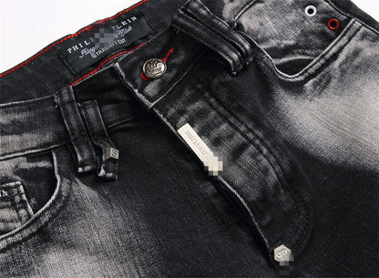 New-PHILIPP Lettering print jeans