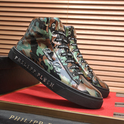 New-PHILIPP High Top Leather shoes