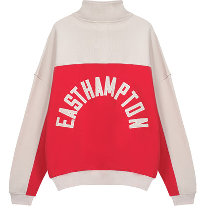 New-RHUDE Vintage Half Zip Embroidered Sweatshirt