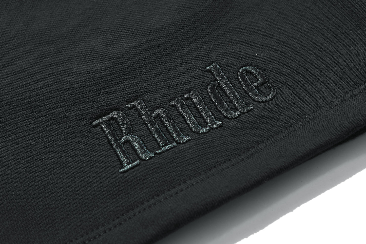 New-RHUDE Solid color vintage shorts with embroidered logo