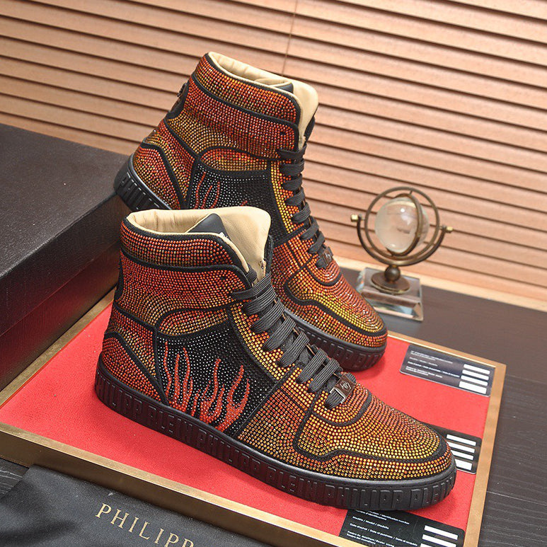 New-PHILIPP High-top Leather Shoes