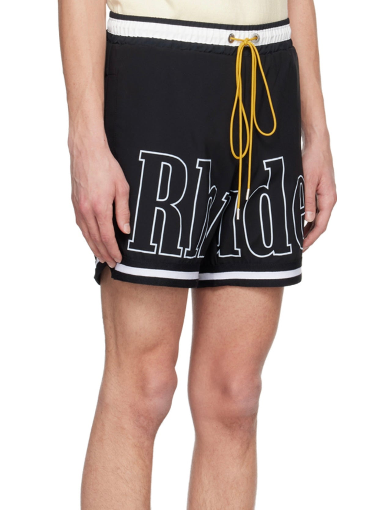 New-RHUDE Printed paneled drawstring shorts