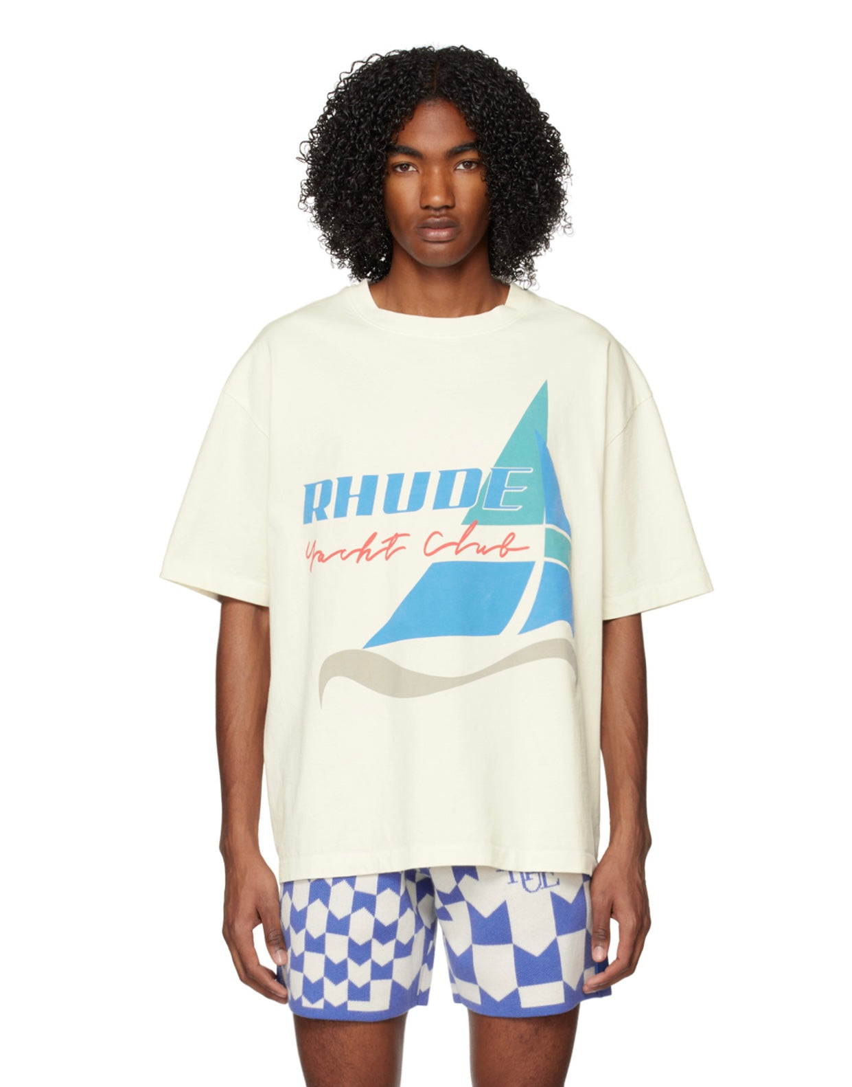 New-RHUDE Summer sailing slogan T-shirt