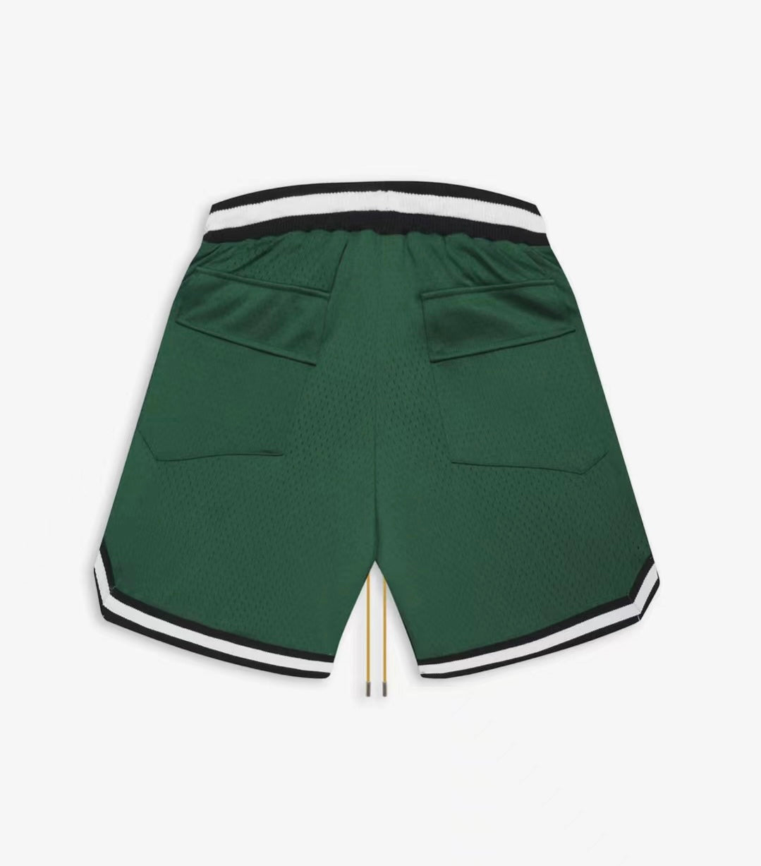 New-RHUDE Mesh printed webbing panel sports shorts