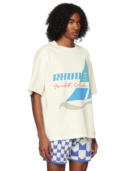 New-RHUDE Summer sailing slogan T-shirt