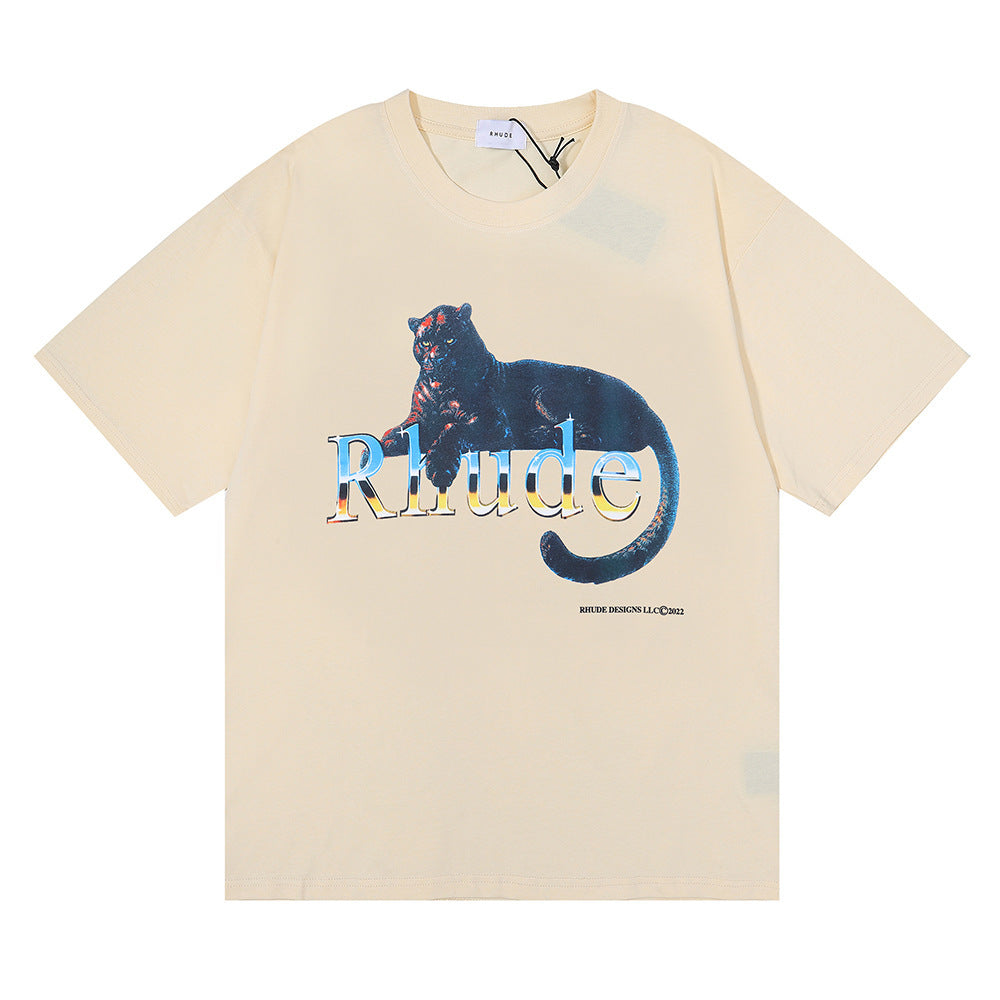 New-RHUDE Leopard Prints T-shirt