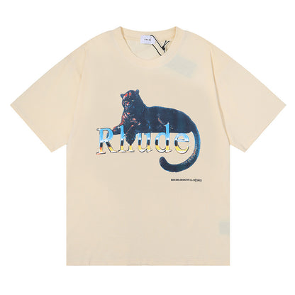 New-RHUDE Leopard Prints T-shirt