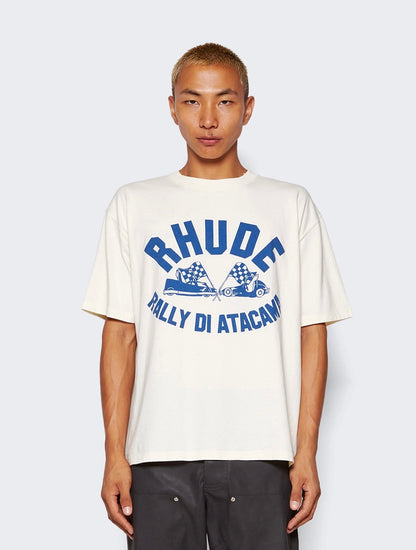 New-RHUDE Rally flag slogan printing T-shirt